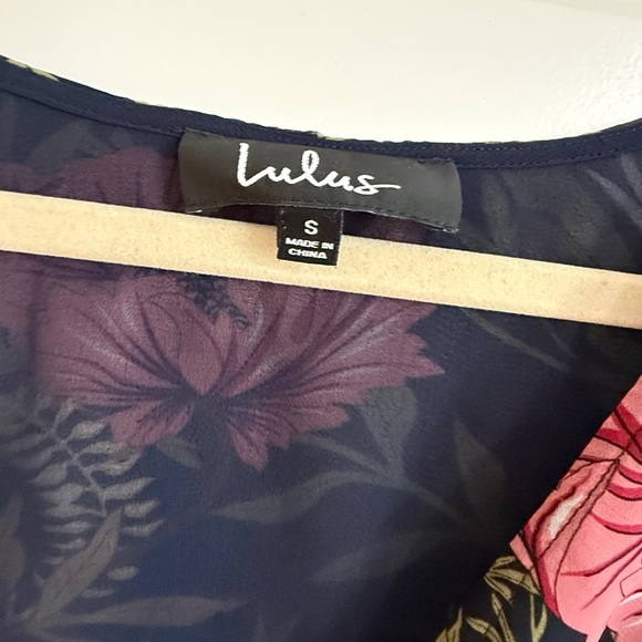 Lulus Floral High-Low Sheer Tunic / Duster Top - Picture 6 of 6